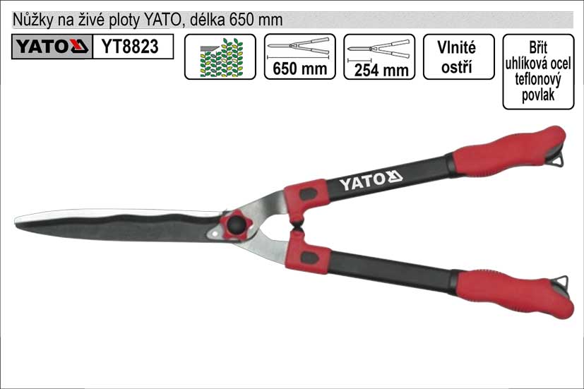 Nůžky na živé ploty YATO 625mm 1.358 Kg NÁŘADÍ Sklad2 YT-8823 1