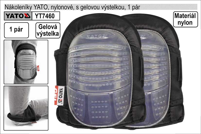 Nákoleníky gelové YATO 1 pár 0.625 Kg NÁŘADÍ Sklad2 YT-7460