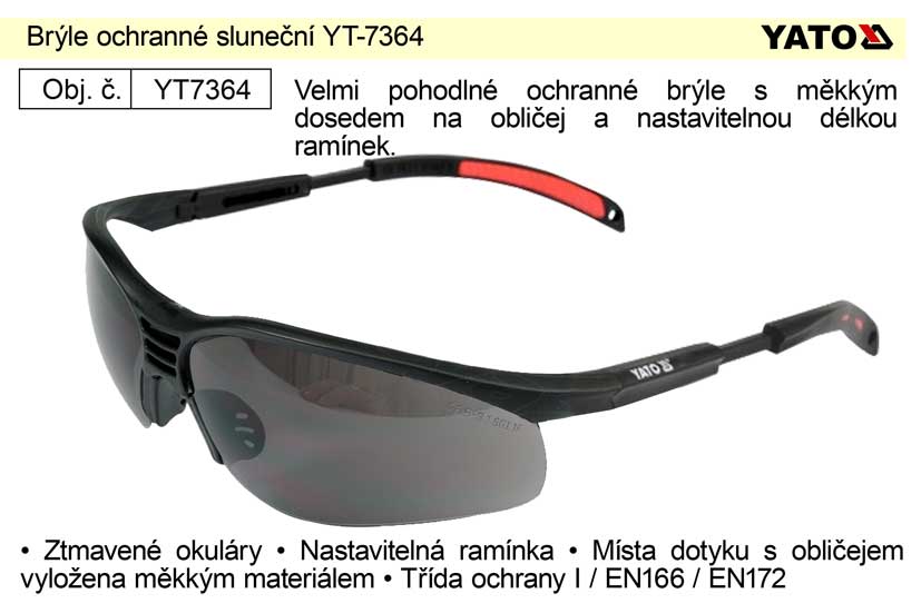 Brýle ochranné sluneční YT-7364 0.056 Kg NÁŘADÍ Sklad2 YT-7364 3