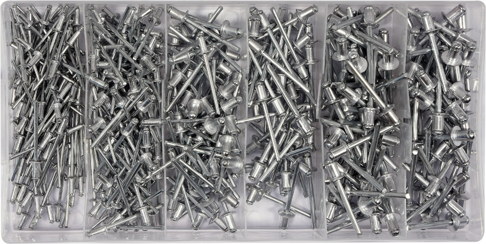 YATO Nýt hliníkový sada 400ks (2,4, 3,2, 4,0, 4,8mm) 0.55 Kg NÁŘADÍ Sklad2 YT-36420