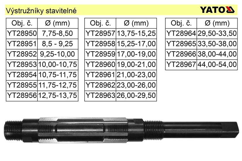 YATO Výstružník stavitelný 33,50-38,00mm HSS YT-28965 1.32 Kg NÁŘADÍ Sklad2 YT-28965 2