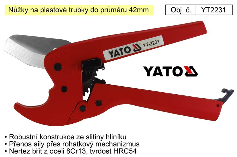 Nůžky na plastové trubky do průměru 42mm Yato 0.429 Kg NÁŘADÍ Sklad2 YT-2231 5