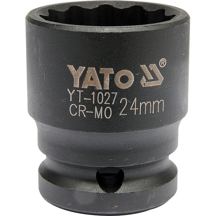 Nástavec 1/2" rázový dvanáctihranný 24 mm CrMo 12tihran 0.133 Kg NÁŘADÍ Sklad2 YT-1027 1