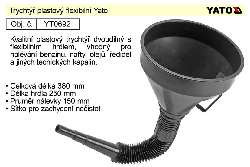 Trychtýř flexibilní plastový Yato 0.15 Kg NÁŘADÍ Sklad2 YT-0692 3