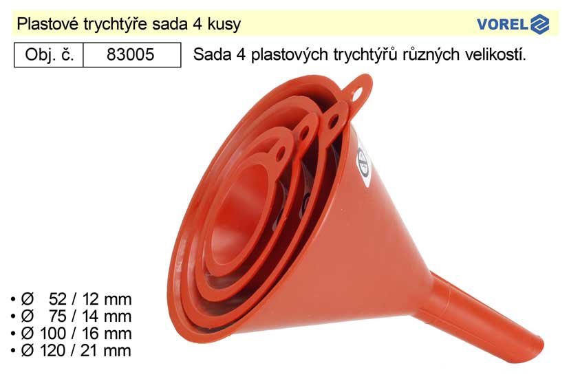 Trychtýře sada 4 kusy 0.097 Kg NÁŘADÍ Sklad2 TO-83005 7