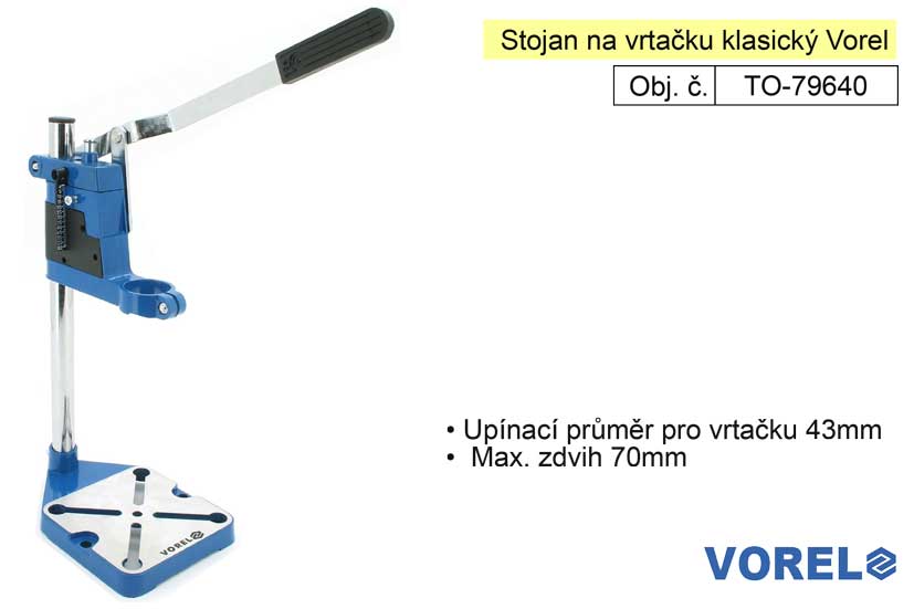 Stojan na vrtačku s upínáním 43mm 1.65 Kg NÁŘADÍ Sklad2 TO-79640 1