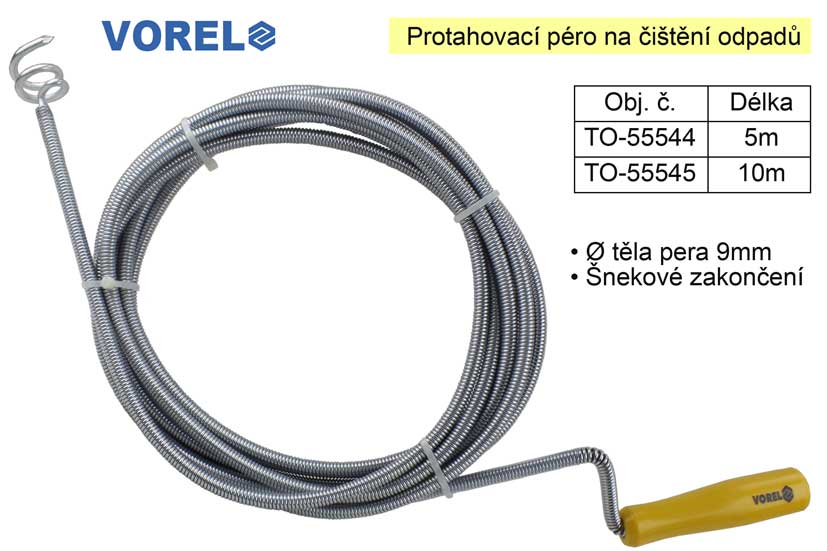 Protahovací péro na čištění odpadů délka 10m 2.688 Kg NÁŘADÍ Sklad2 TO-55545 1