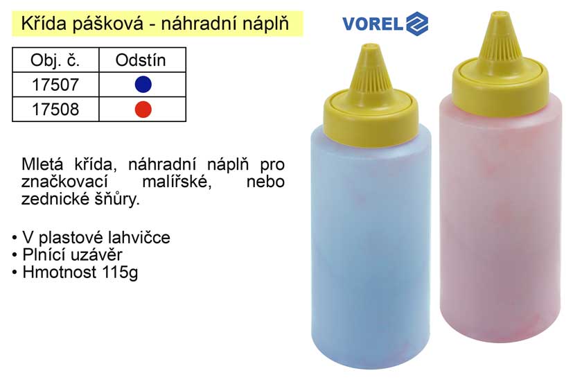 Křída prášková modrá 115g pro značkovací šňůry 0.181 Kg NÁŘADÍ Sklad2 TO-17507