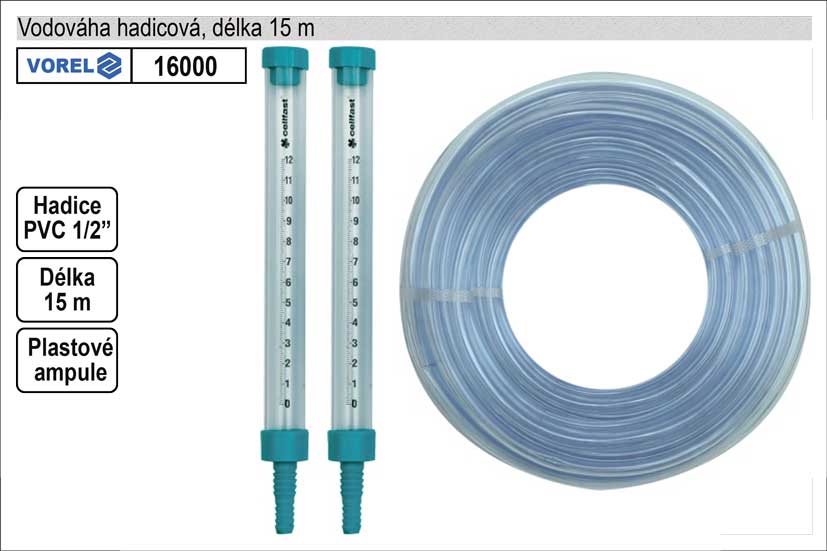 Vodováha  hadicová délka 15m 1/2" 0.867 Kg NÁŘADÍ Sklad2 TO-16000 1