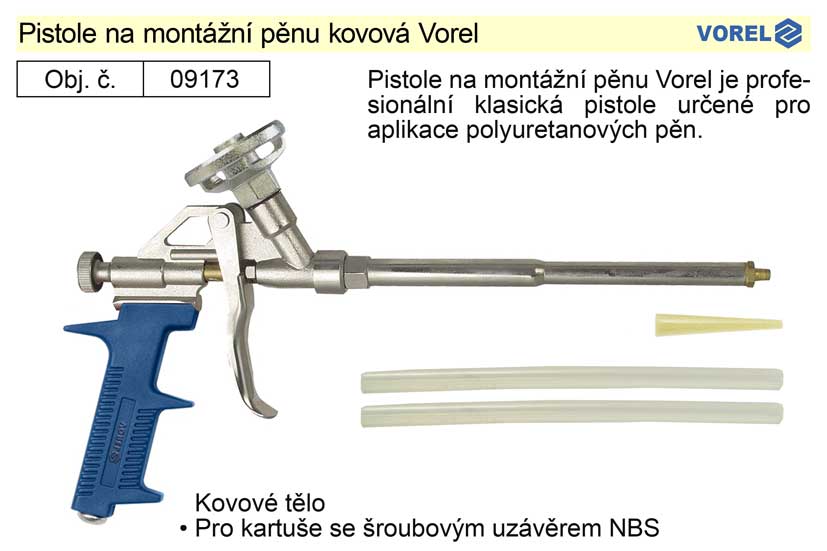 Pistole na montážní pěnu kovová 0.39 Kg NÁŘADÍ Sklad2 TO-09173