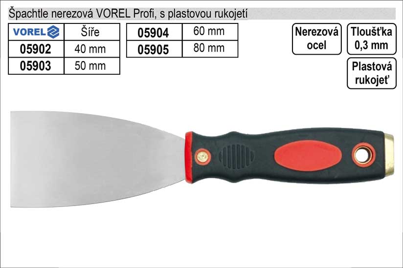 Špachtle nerezová   Profi 50mm 0.097 Kg NÁŘADÍ Sklad2 TO-05903