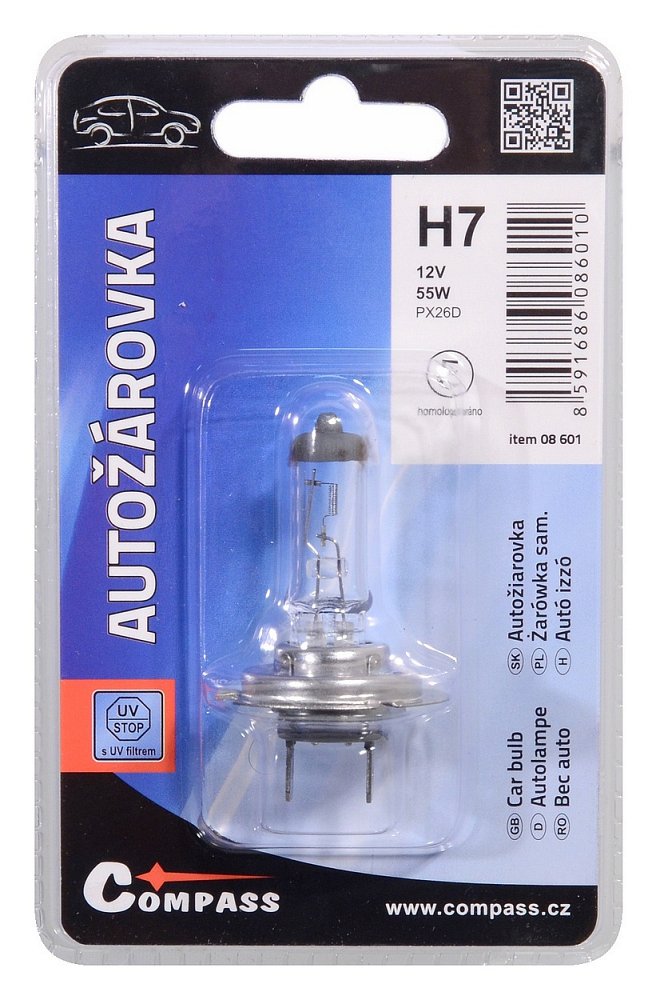 Žárovka 12V  H7  55W PX26d blister 1ks 0.035 Kg NÁŘADÍ Sklad2 AT-08601