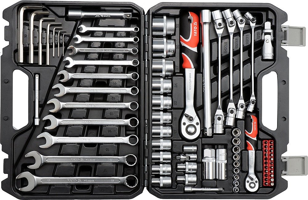 YATO Gola sada 1/2", 1/4" 77 ks YT-38781 6.75 Kg NÁŘADÍ Sklad2 YT-38781