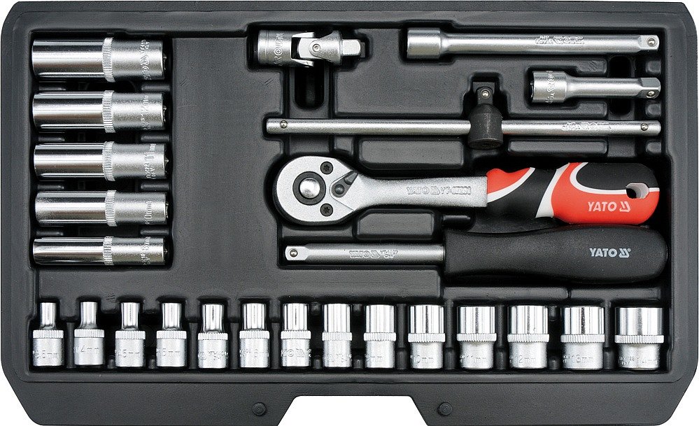 YATO Gola sada 1/4" 25 ks YT-14461 1.35 Kg NÁŘADÍ Sklad2 YT-14461