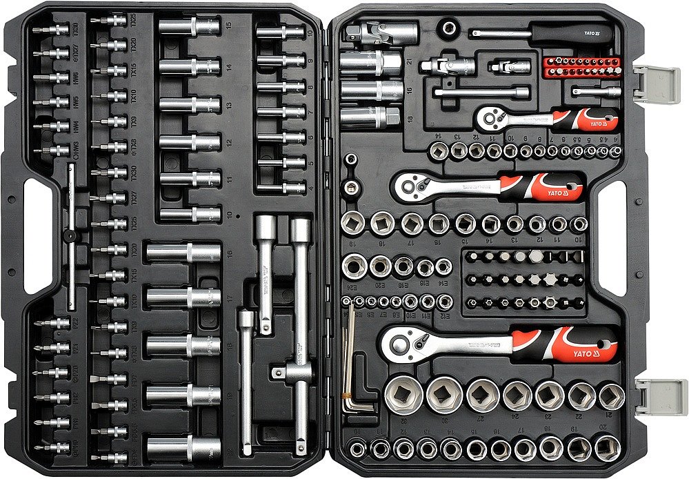 YATO Gola sada 1/2", 3/8", 1/4" 173 ks YT-38931 10.5 Kg NÁŘADÍ Sklad2 YT-38931 1