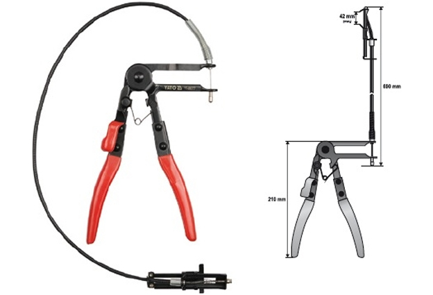 YATO Kleště na hadicové spony s bowdenem 690mm 0.6 Kg NÁŘADÍ Sklad2 YT-0677 3