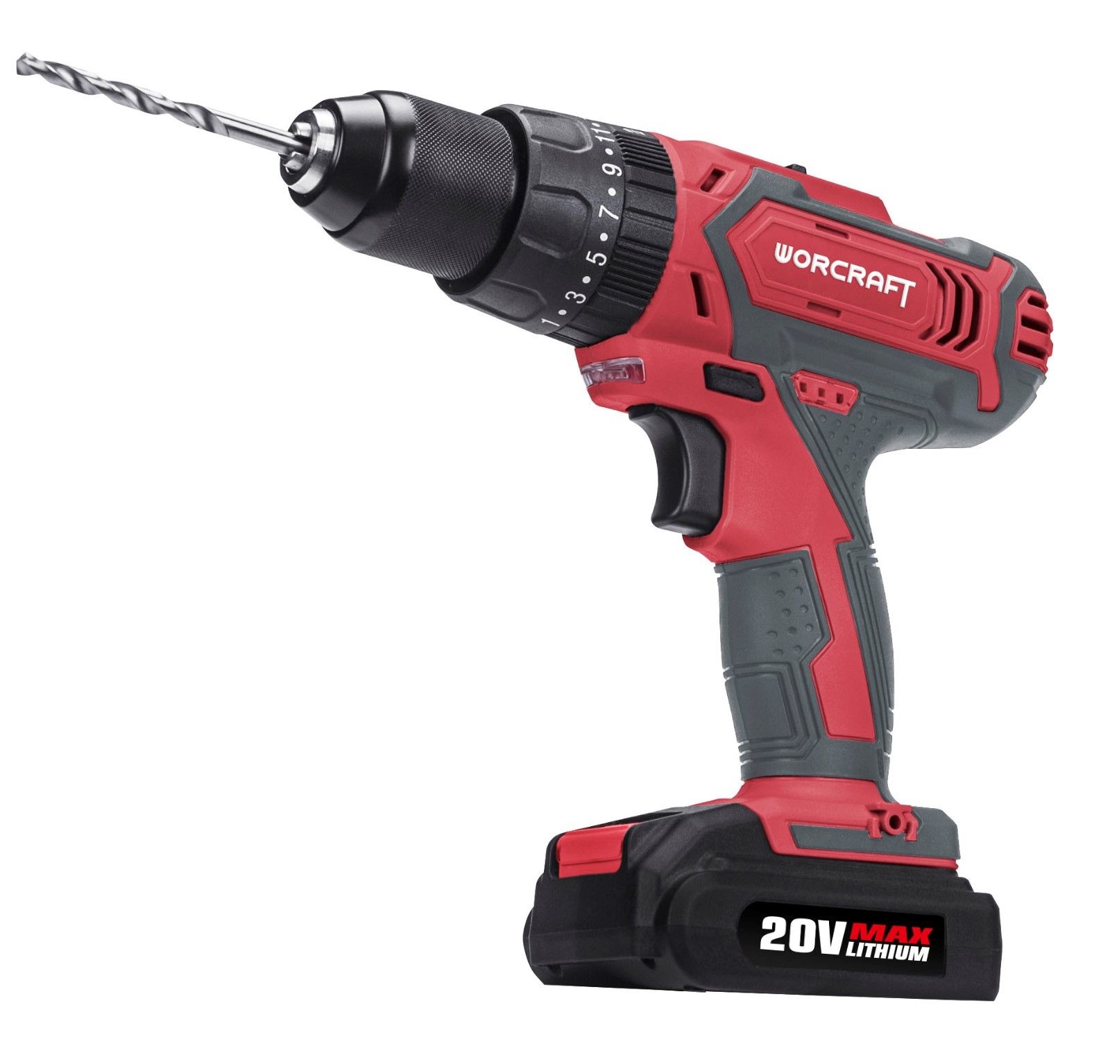 Aku vrtací šroubovák s příklepem CD-20LiH Worcraft 2 x 20V/2.0Ah a rychlonabíjením 113884 3.78 Kg NÁŘADÍ Sklad2 TR113884