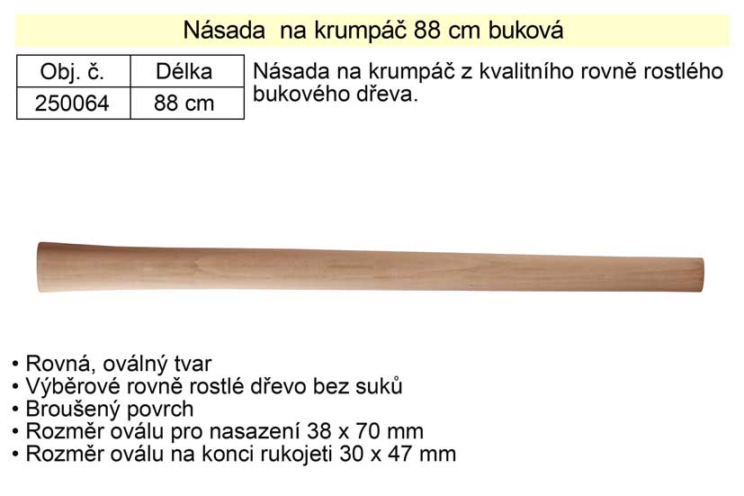 Násada  na krumpáč 88 cm buková 1.1 Kg NÁŘADÍ Sklad2 TR261047 4