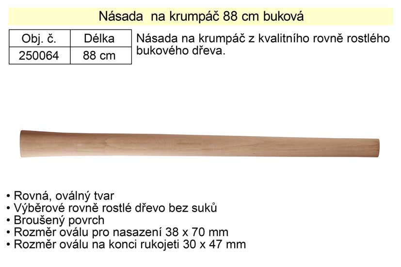 Násada  na krumpáč 88 cm buková 1.1 Kg NÁŘADÍ Sklad2 TR261047