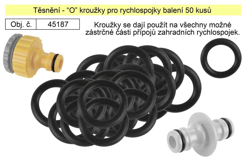 Těsnění pro rychlospojky balení 50 kusů 0.014 Kg NÁŘADÍ Sklad2 45187 4