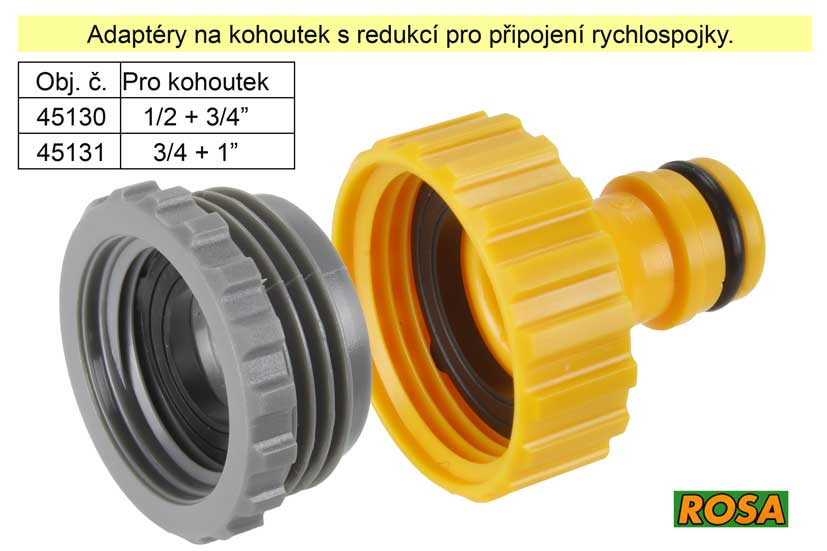 Adaptér na kohoutek 1/2" nebo 3/4" pro připojení rychlospojky 0.023 Kg NÁŘADÍ Sklad2 45130