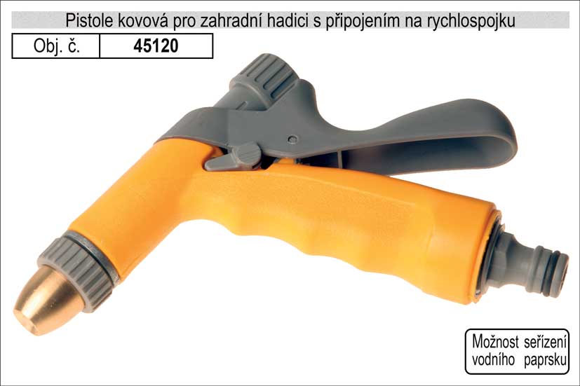 ROSA Rozstřikovač kovový pro zahradní hadici s připojením na rychlospojku 0.2615 Kg NÁŘADÍ Sklad2 45120