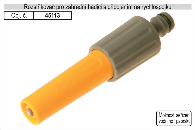 Rozstřikovač pro zahradní hadici s připojením na rychlospojku 0.044 Kg NÁŘADÍ Sklad2 45113