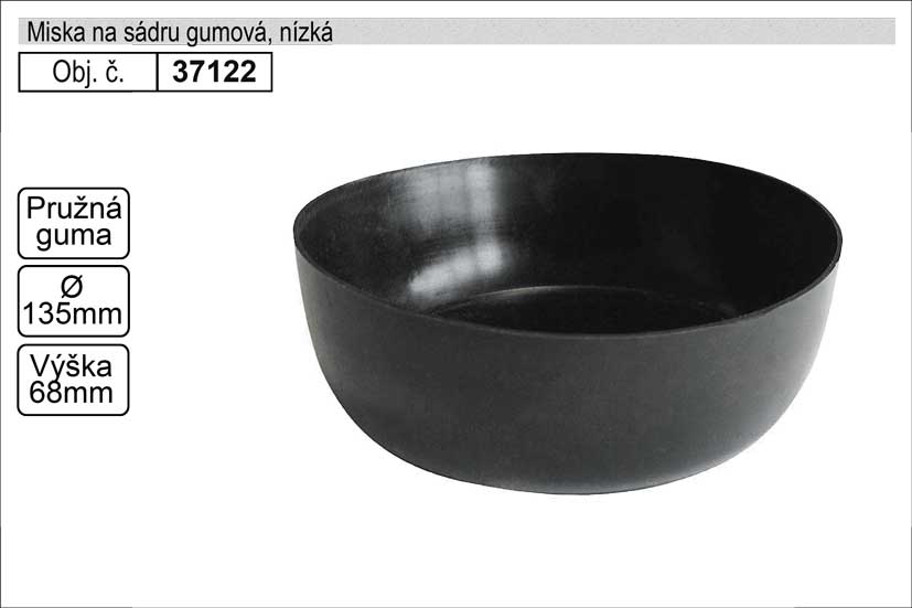 Miska na sádru gumová, konická, nízká 0.044 Kg NÁŘADÍ Sklad2 37122
