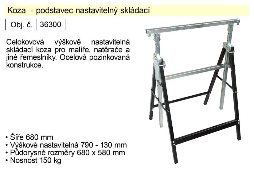 Koza Festa 36300 - podstavec nastavitelný skládací 6.19 Kg NÁŘADÍ Sklad2 36300 2