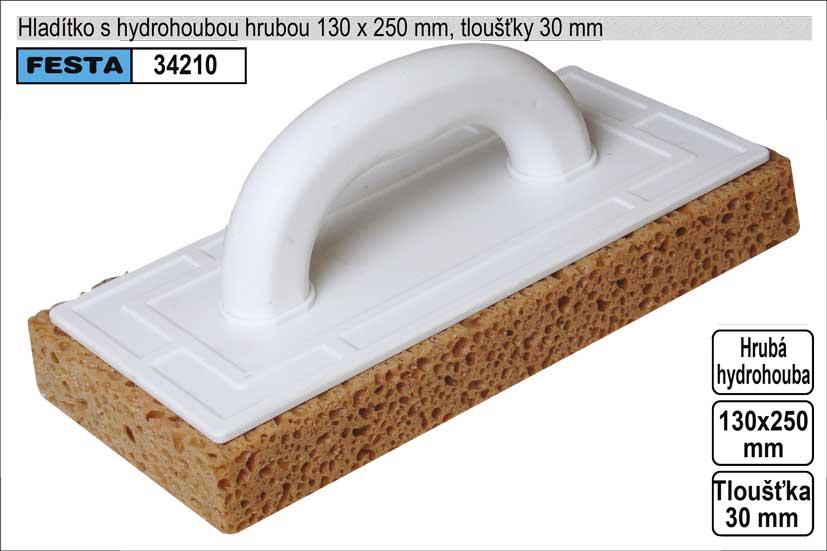 Hladítko s hydro houbou hrubou, 250x130mm 0.272 Kg NÁŘADÍ Sklad2 34424