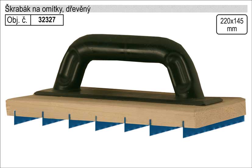Škrabák na staré omítky dřevěný 220x145mm 0.475 Kg NÁŘADÍ Sklad2 32327