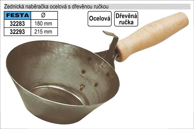 Zednická naběračka  s rukojetí ocelová 215mm 0.523 Kg NÁŘADÍ Sklad2 32293 2