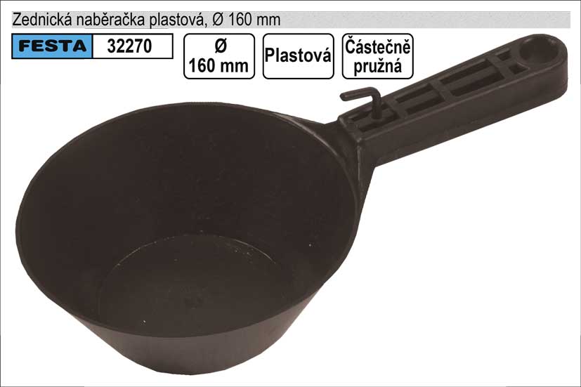 Zednická naběračka  s rukojetí  plastová pružná 160mm 0.1555 Kg NÁŘADÍ Sklad2 32270 4