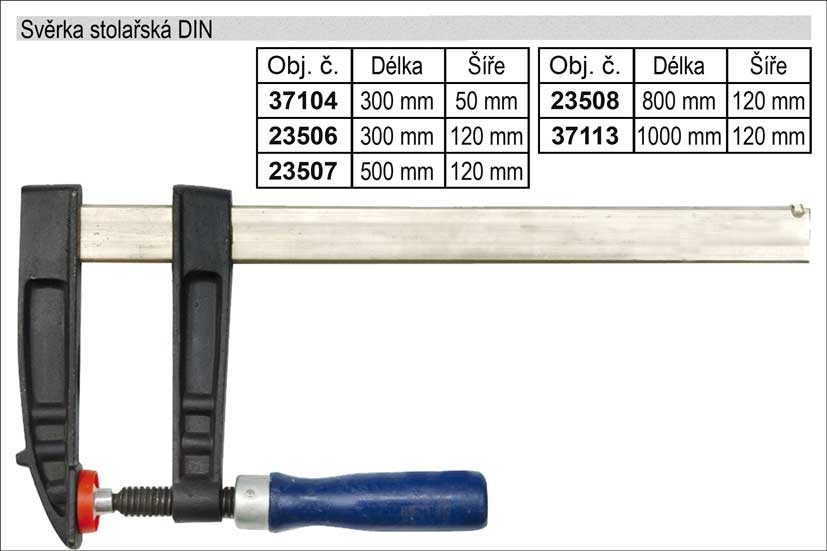 Svěrka stolařská  DIN  800x120mm 2.35 Kg NÁŘADÍ Sklad2 23508 2