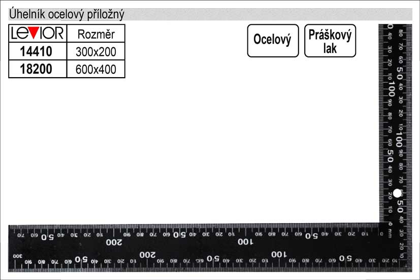 Úhelník ocelový 200x300mm 0.234 Kg NÁŘADÍ Sklad2 14410