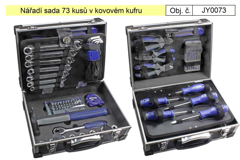 Nářadí sada 73 kusů v kovovém kufru  - Magg JY0073 5.04 Kg NÁŘADÍ Sklad2 JY0073