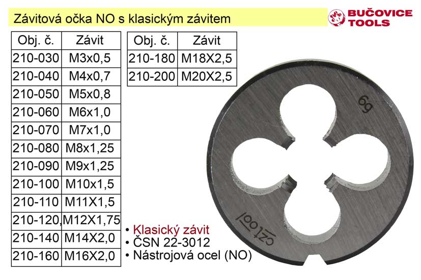 Závitové očko  M6x1,0 NO klasický závit 0.015 Kg NÁŘADÍ Sklad2 210-060 2