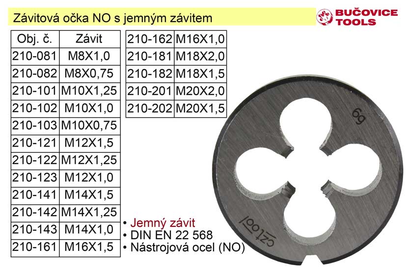 Závitové očko M10x1,0 NO jemný závit 0.05 Kg NÁŘADÍ Sklad2 210-102 1