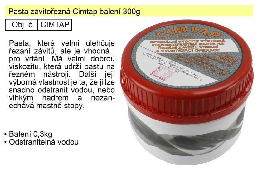 Pasta závitořezná Cimtap balení 300g 0.352 Kg NÁŘADÍ Sklad2 CIMTAP