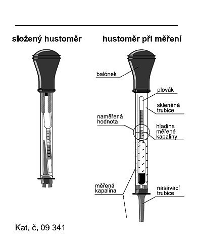 Hustoměr akumulátoru 0.072 Kg NÁŘADÍ Sklad2 AT-09341