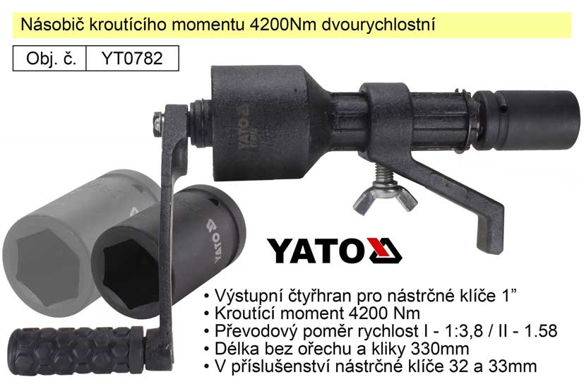 YATO Násobič kroutícího momentu 4200Nm dvourychlostní YT-0782 Kg NÁŘADÍ Sklad2 YT-0782