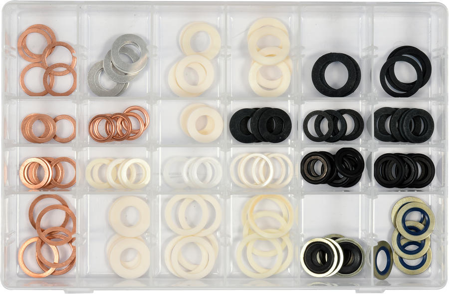 YATO Těsnící podložky (Alu, Cu, Nylon, NBR, FIBER) sada 120ks 0.48 Kg NÁŘADÍ Sklad2 YT-068641