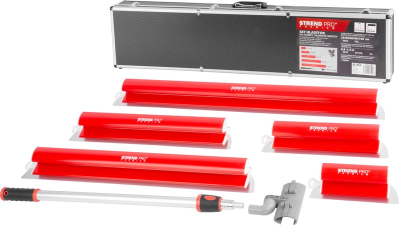 STREND PRO Špachtle pro celoplošné tmelení, sada  250-1000mm, hladítka, Ergo, tyč 6.53 Kg NÁŘADÍ Sklad2 TR2161408