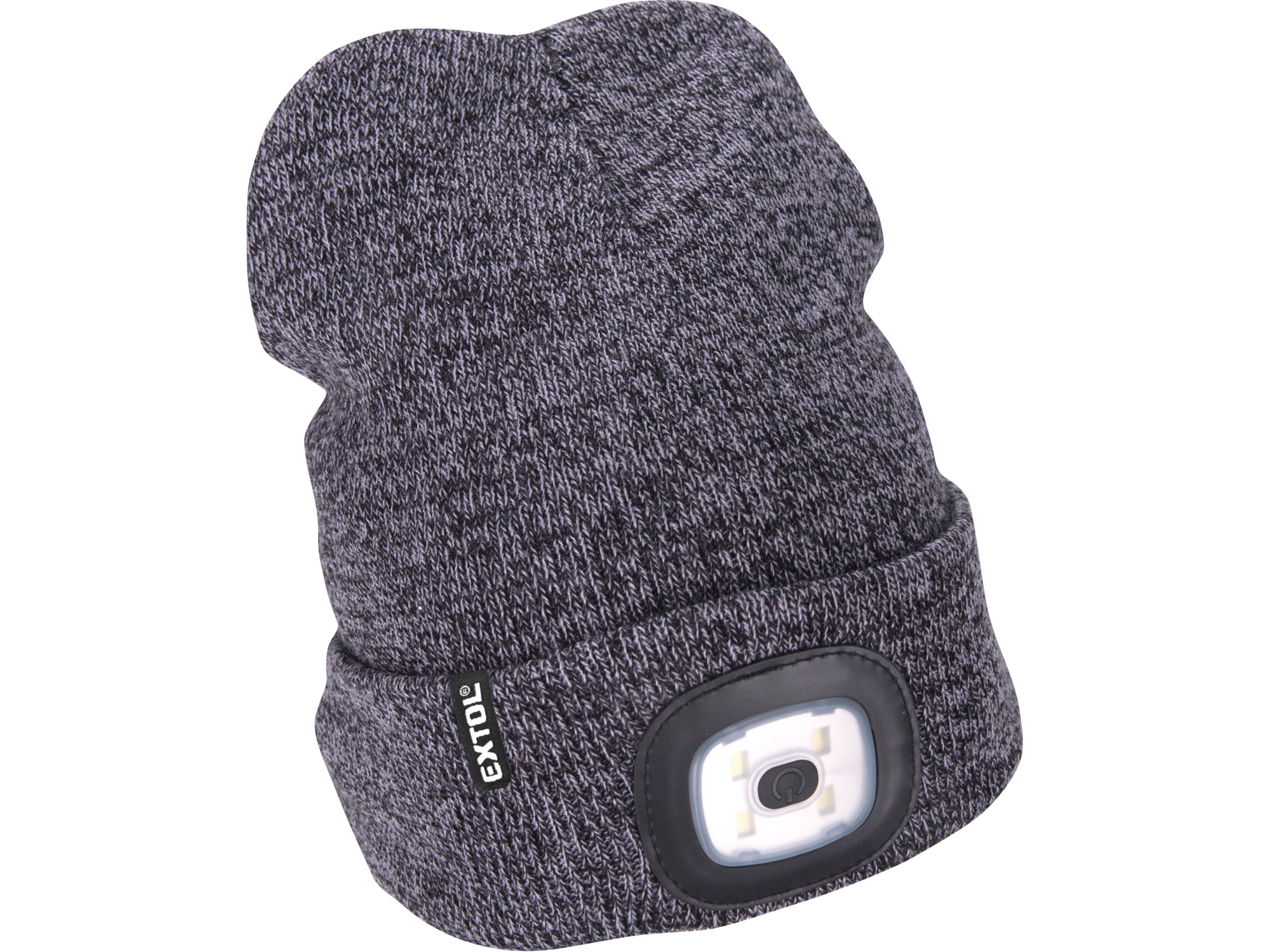 EXTOL LIGHT čepice s čelovkou 4x45lm, USB nabíjení, šedá/černá, univerzální velikost 43462 0.13 Kg NÁŘADÍ Sklad2 MA43462