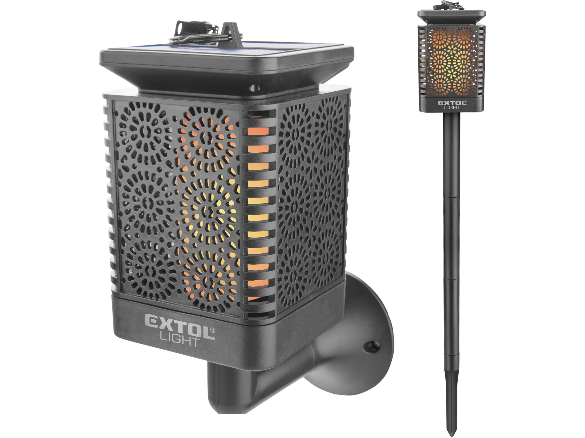EXTOL LIGHT pochodeň LED s plamenem, solární nabíjení, 12x LED 43133 0.435 Kg NÁŘADÍ Sklad2 MA43133
