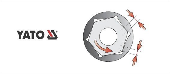 Gola ořech šestihran  3/8"  14mm 0.031 Kg NÁŘADÍ Sklad2 YT-3809