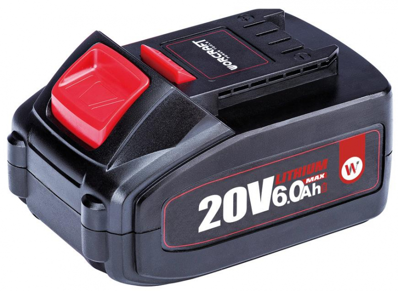 WORCRAFT RYCHLONABÍJECÍ Aku baterie 20V 6000mAh CLB-20V-6.0HC Li-ion S20Li akumulátor 0.83 Kg NÁŘADÍ Sklad2 TR1130877