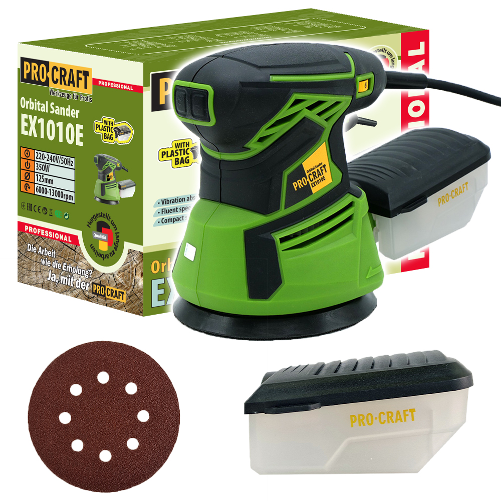 PROCRAFT EX1010E Excentrická bruska 125mm 350W 1.67 Kg NÁŘADÍ Sklad2 EX1010E