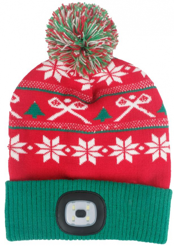 STREND PRO Čepice se světlem X-mas ČERVENO-ZELENÁ, velikost UNI 0.14 Kg NÁŘADÍ Sklad2 TR3133737
