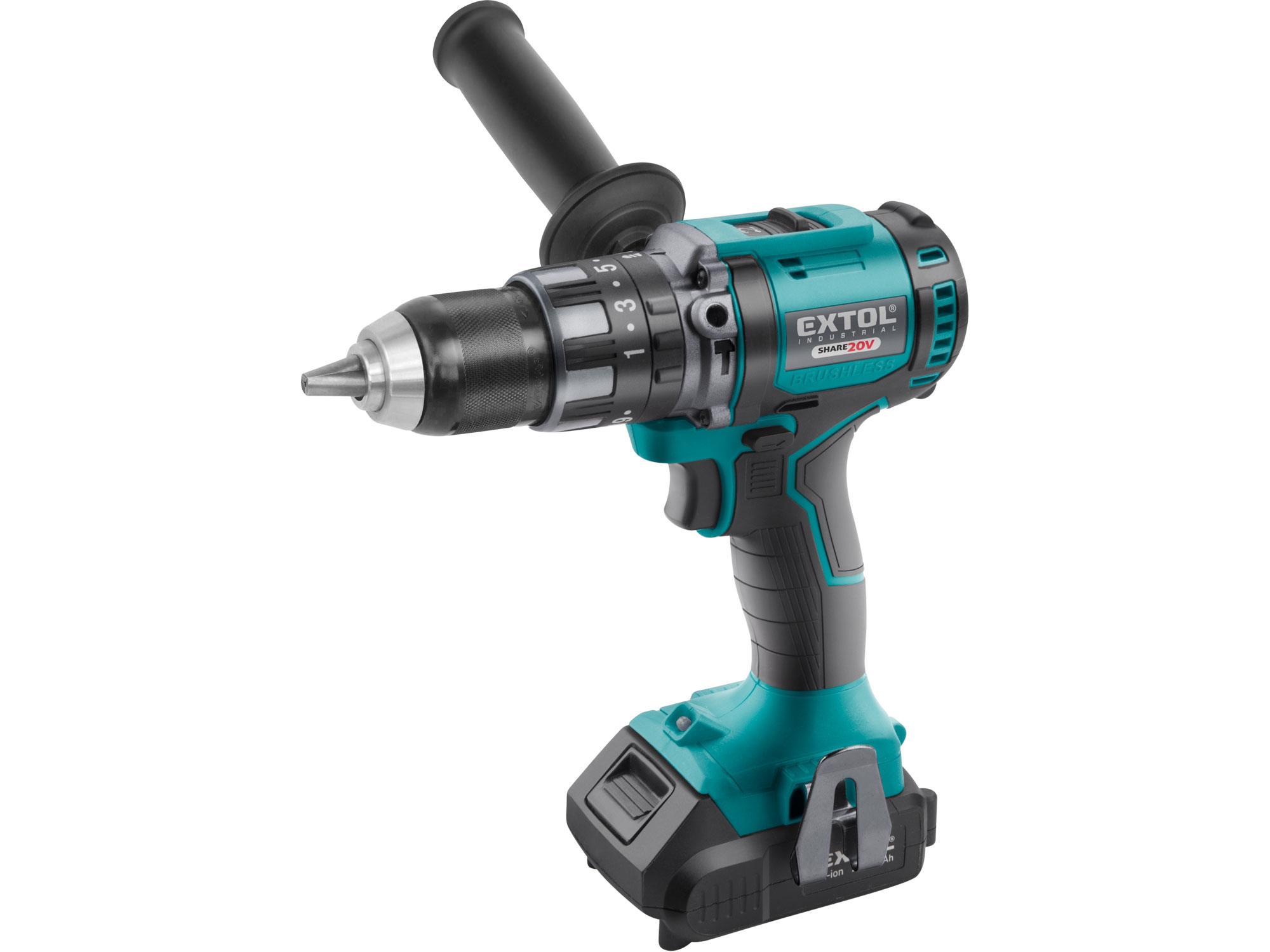 EXTOL INDUSTRIAL Aku vrtací šroubovák s příklepem SHARE20V, 20V Li-ion, 2000mAh 8791802 4.46 Kg NÁŘADÍ Sklad2 MA8791802